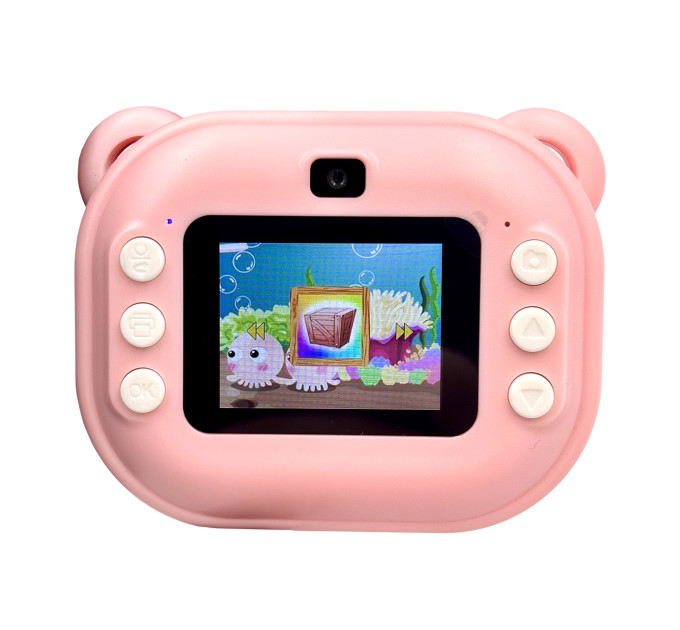 Фотоаппарат BabyCamera детский с печатью и экраном розовый