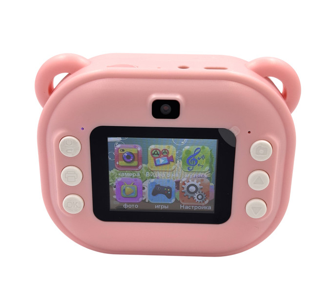 Фотоаппарат BabyCamera детский с печатью и экраном розовый