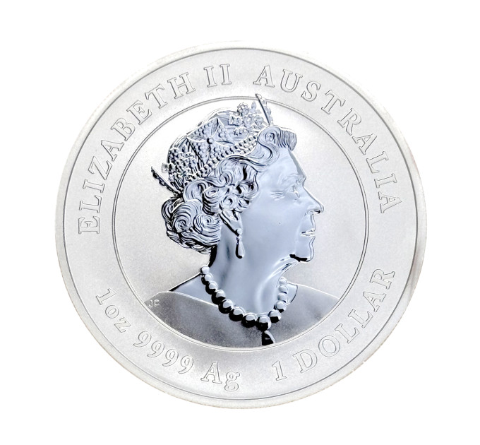 Серебряная монета 1 oz Год Кролика 2023 Australia Perth Mint Lunar III