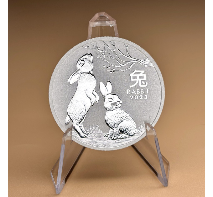 Серебряная монета 1 oz Год Кролика 2023 Australia Perth Mint Lunar III
