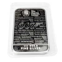 Серебряный слиток 1 oz Джеймс Бонд 007