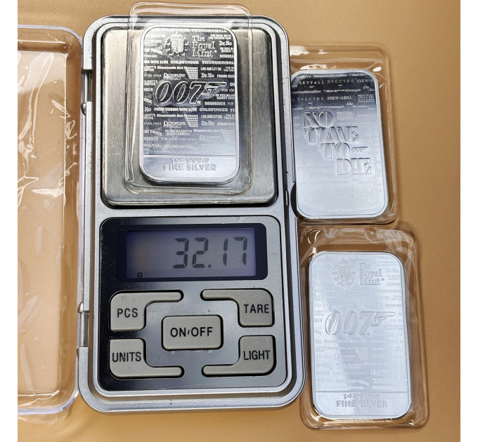 Серебряный слиток 1 oz Джеймс Бонд 007 No Time To Die