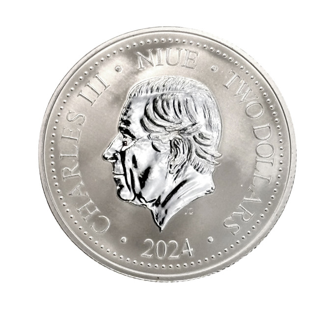 Серебряная монета 2$ Silver Phoenix 1 oz 2024 Ниуэ — коллекционный выпуск