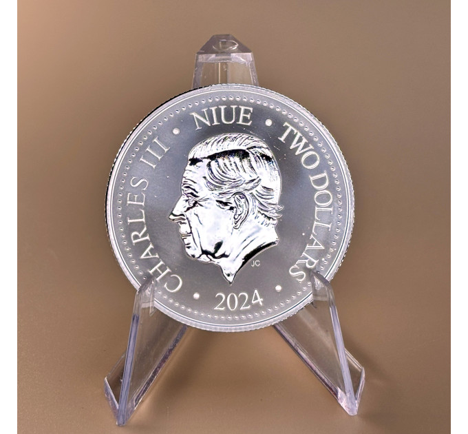 Серебряная монета 2$ Silver Phoenix 1 oz 2024 Ниуэ — коллекционный выпуск