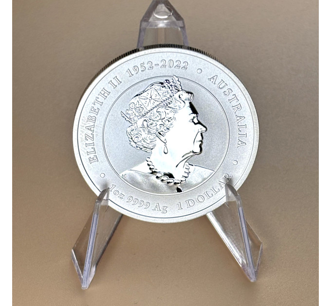 Серебряная цветная монета 1$ Год Дракона 1 oz 2024 Австралия