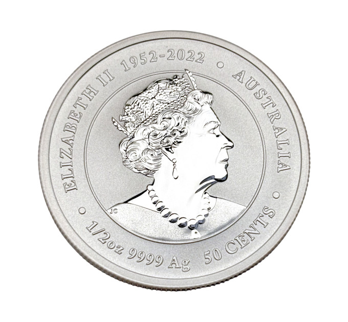 Серебряная монета 50¢ Год Дракона 1/2 oz 2024 Австралия