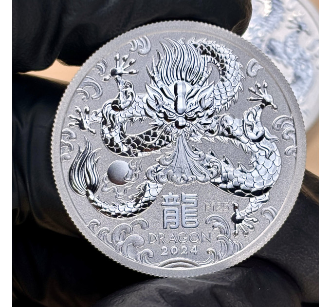 Серебряная монета 50¢ Год Дракона 1/2 oz 2024 Австралия