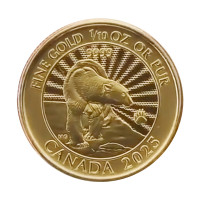Золотая монета Канада 1/10 oz 2025 Белый медведь Золотая монета Канада 1/10 oz 2025 Белый медведь