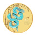 Золотая монета 15$ Австралия 1/10 oz 2025 Год Змеи, цветная