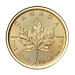 Монета золотая Кленовый лист 2025 1/10oz 5$ Канада
