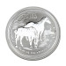 Монета серебряная Lunar II 2014 Год Лошади 1 oz Ag 999
