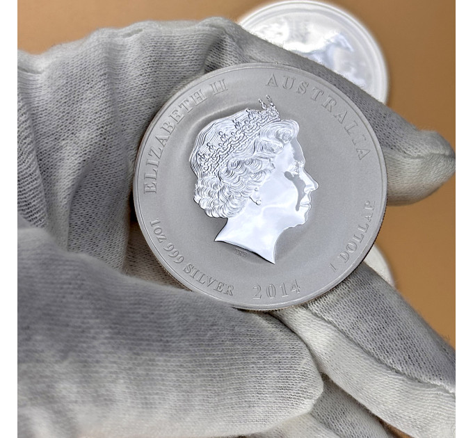 Монета серебряная Lunar II 2014 Год Лошади 1 oz Ag 999