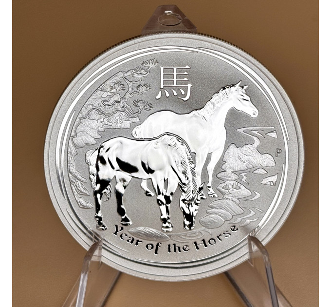 Монета серебряная Lunar II 2014 Год Лошади 1 oz Ag 999