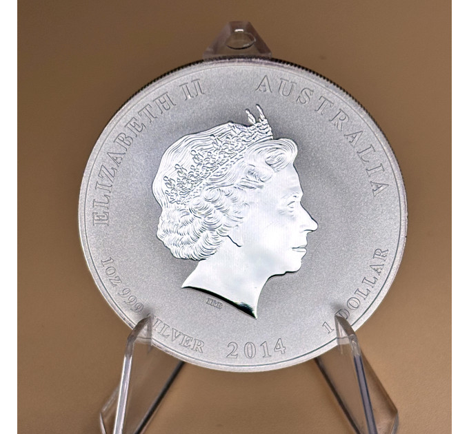 Монета серебряная Lunar II 2014 Год Лошади 1 oz Ag 999