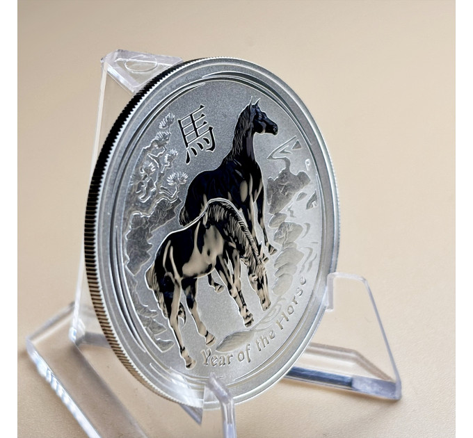 Монета серебряная Lunar II 2014 Год Лошади 1 oz Ag 999