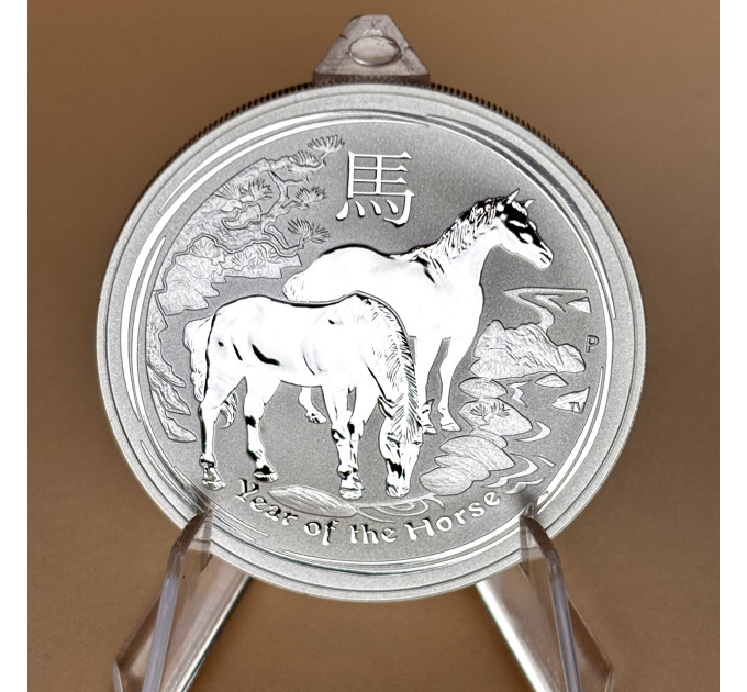 Монета серебряная Lunar II 2014 Год Лошади 1 oz Ag 999