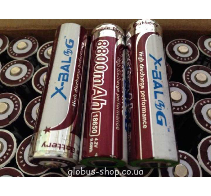 Литий-ионный аккумулятор X-BALOG 18650 8800 mAh 4,2V — для фонарей, инструментов и гаджетов
