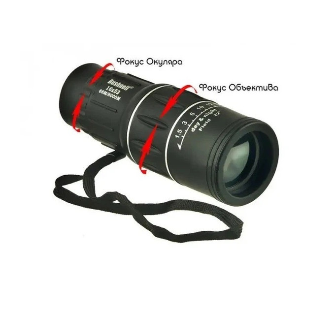 Монокуляр Bushnell 16x52 для наблюдения, туризма и активного отдыха