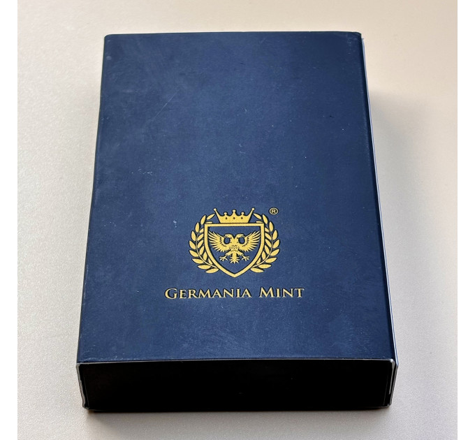 Серебряный слиток Germania Mint 1 унция Ag 999,9 литой с голограммой