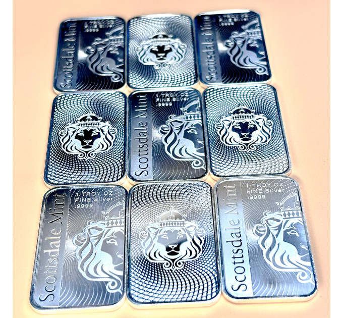 Инвестиционный серебряный слиток Vortex Bar 1 oz .9999