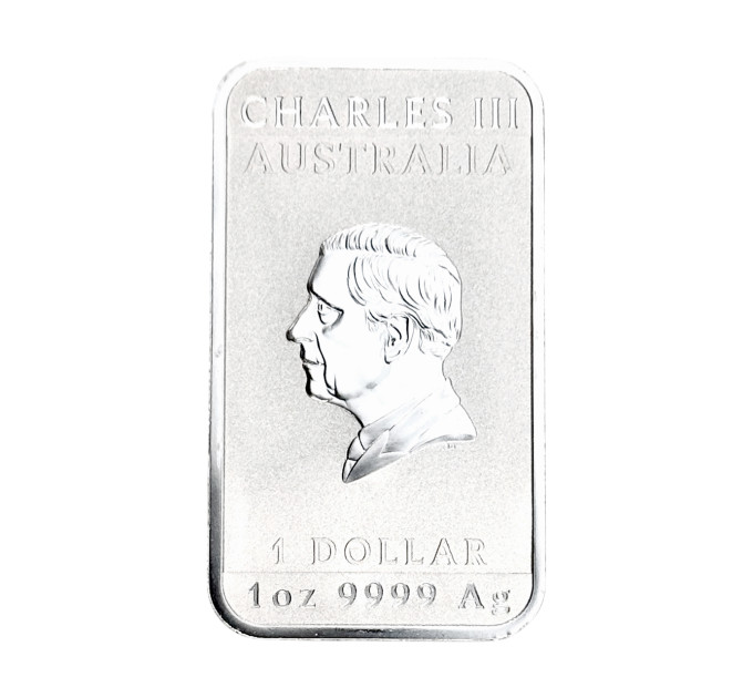 Серебряная монета 1 $ Прямоугольный Дракон 1 oz 2025 Австралия