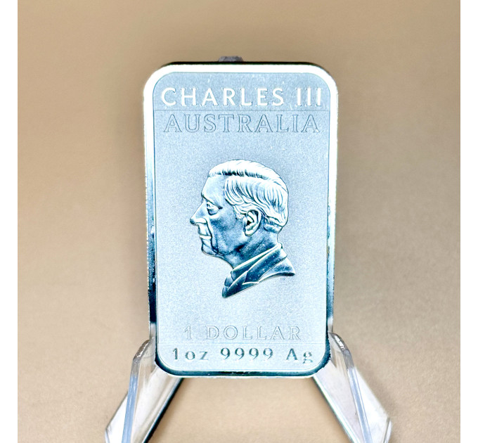Серебряная монета 1 $ Прямоугольный Дракон 1 oz 2025 Австралия