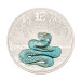 Цветная серебряная монета 1 $ «Год Змеи» 1 oz 2025 Австралия