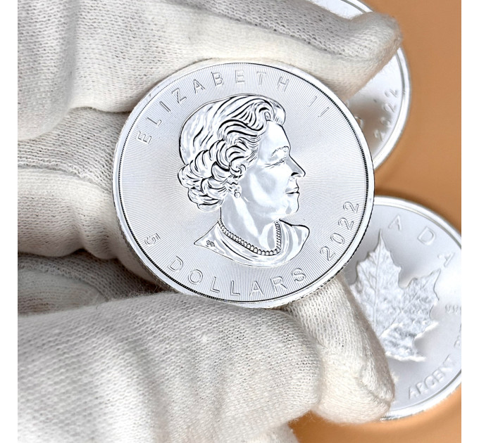 Серебряная монета 5$ «Кленовый лист» 1 oz 2025 Канада 