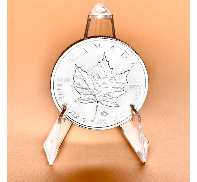 Серебряная монета 5$ «Кленовый лист» 1 oz 2025 Канада 