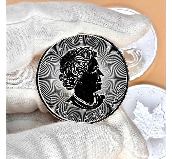 Серебряная монета 5$ «Кленовый лист» 1 oz 2025 Канада 