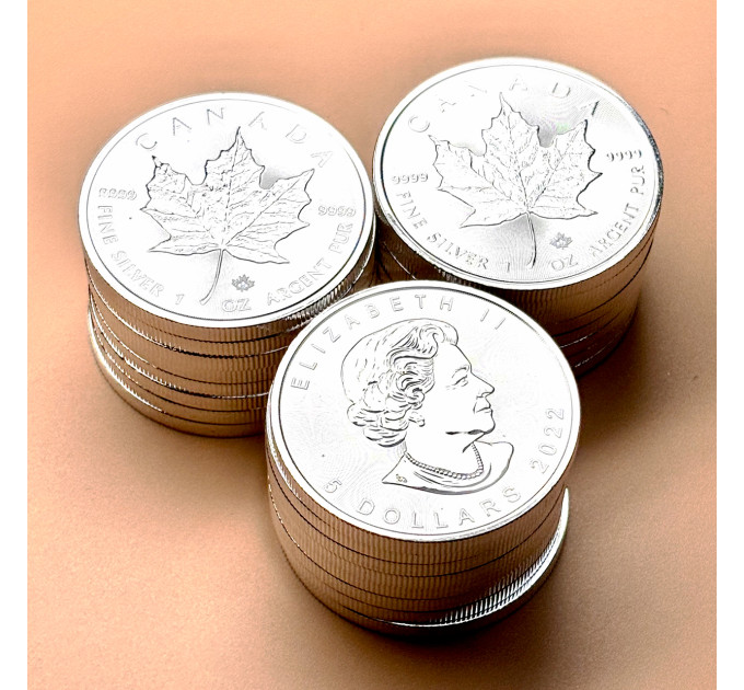 Серебряная монета 5$ «Кленовый лист» 1 oz 2025 Канада 