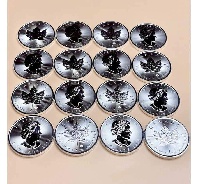 Серебряная монета 5$ «Кленовый лист» 1 oz 2025 Канада 