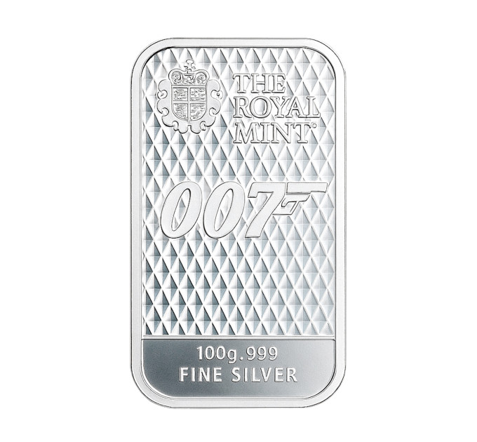 Срібний злиток  James Bond 007 «Diamonds Are Forever» – колекційна серія Royal Mint UK