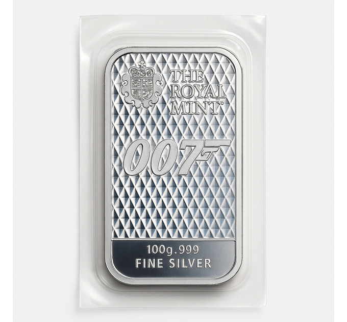 Срібний злиток  James Bond 007 «Diamonds Are Forever» – колекційна серія Royal Mint UK