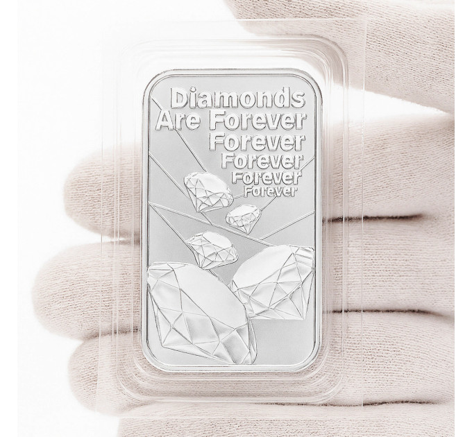 Срібний злиток  James Bond 007 «Diamonds Are Forever» – колекційна серія Royal Mint UK