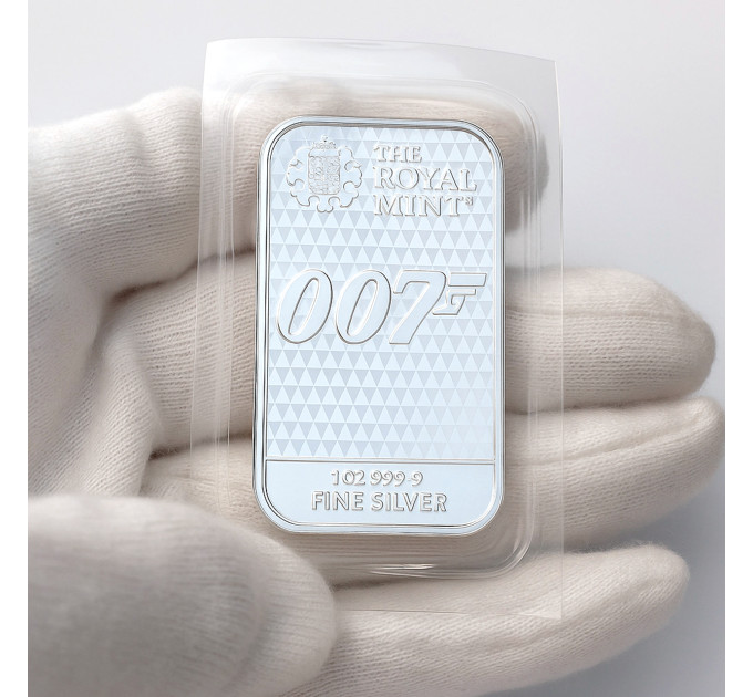 Срібний злиток  James Bond 007 «Diamonds Are Forever» – колекційна серія Royal Mint UK