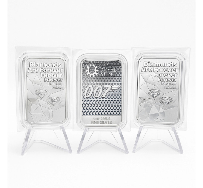 Срібний злиток  James Bond 007 «Diamonds Are Forever» – колекційна серія Royal Mint UK