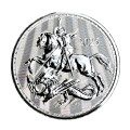 Серебряная монета 2£ «Святой Георгий и Дракон» 1 oz 2025 Великобритания