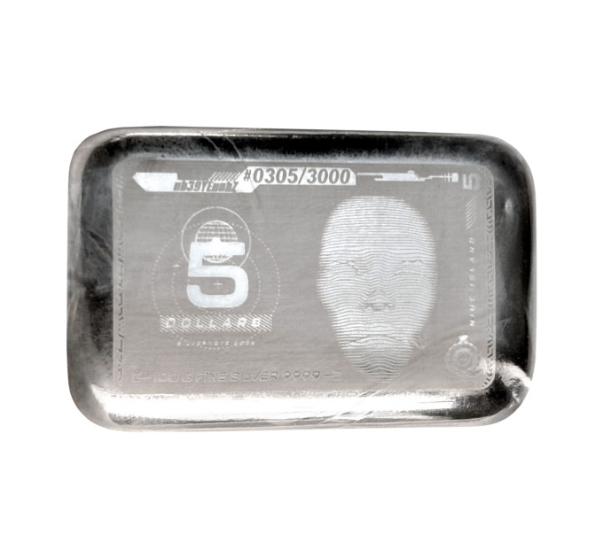 Серебряный слиток 5$ Silver Note 100 г 2025 Ниуэ – инвестиция и коллекция