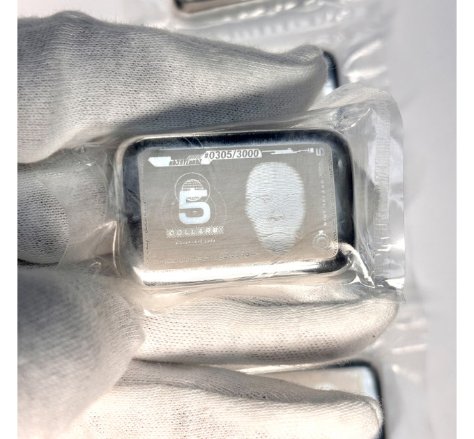 Серебряный слиток 5$ Silver Note 100 г 2025 Ниуэ – инвестиция и коллекция