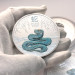 Цветная серебряная монета 8$ Год Змеи 5 oz 2025 Австралия