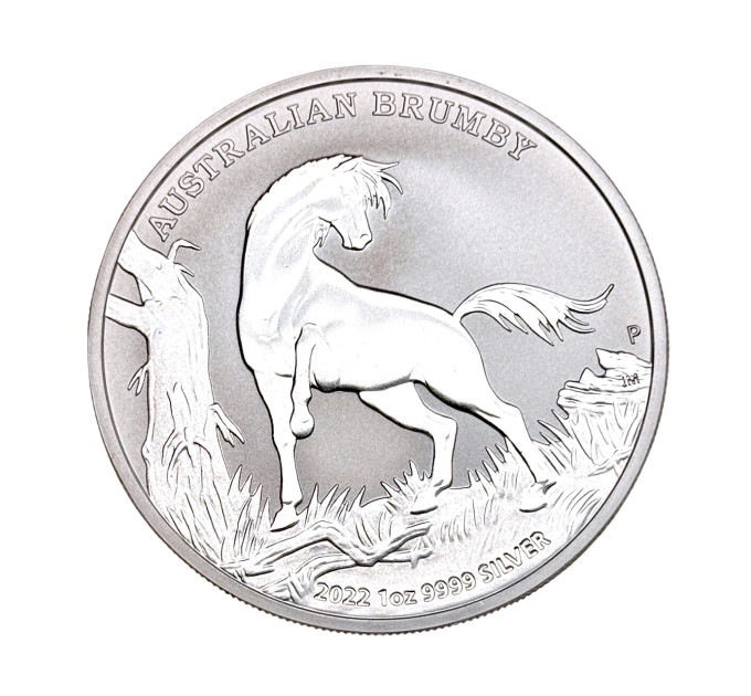 Серебряная монета 1$ Australian Brumby 1 oz 2022 года — редкий выпуск из Австралии