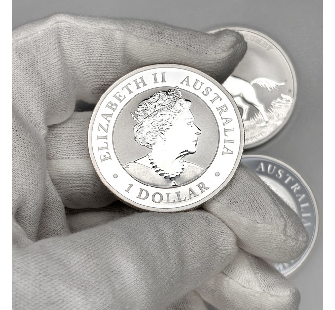 Серебряная монета 1$ Australian Brumby 1 oz 2022 года — редкий выпуск из Австралии