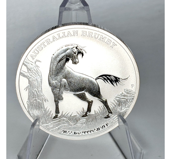 Серебряная монета 1$ Australian Brumby 1 oz 2022 года — редкий выпуск из Австралии