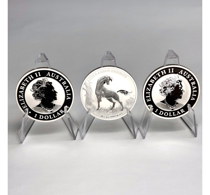 Серебряная монета 1$ Australian Brumby 1 oz 2022 года — редкий выпуск из Австралии