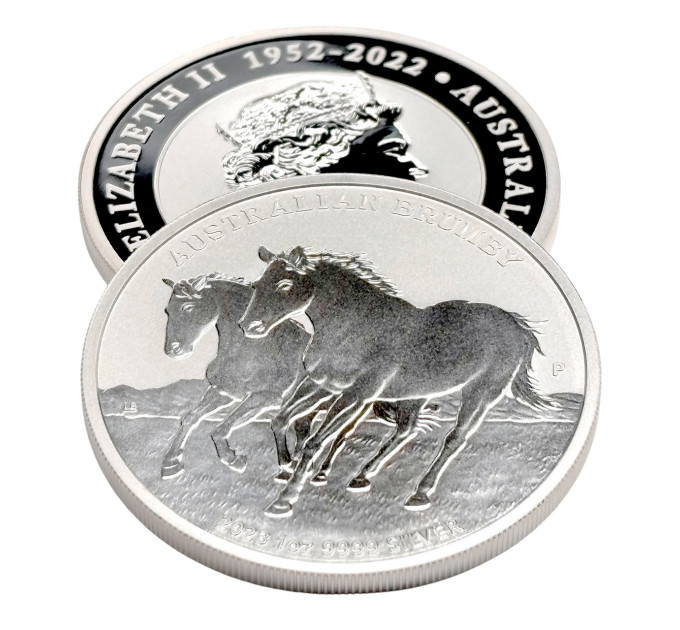 Серебряная монета 1$ Australian Brumby 1 oz 2023 Австралия