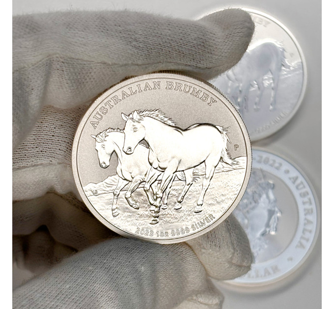 Серебряная монета 1$ Australian Brumby 1 oz 2023 Австралия