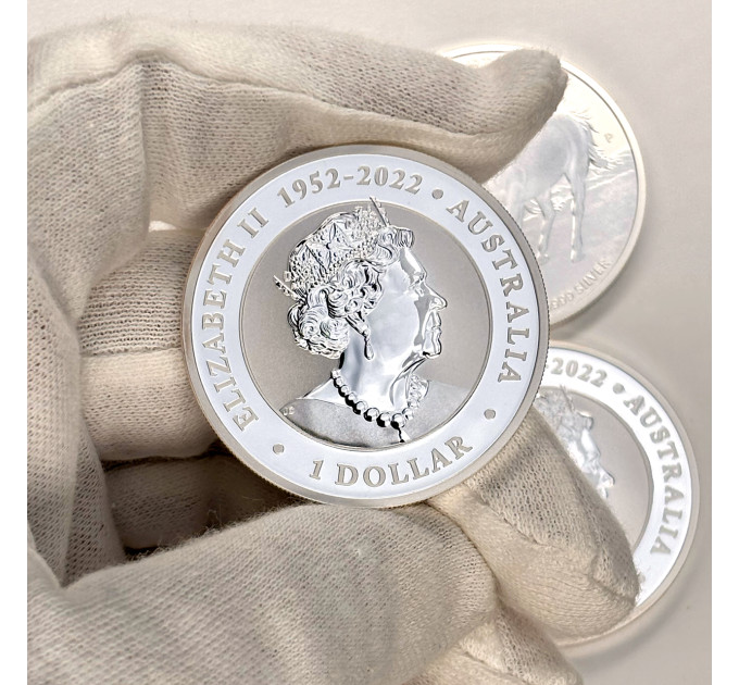 Серебряная монета 1$ Australian Brumby 1 oz 2023 Австралия