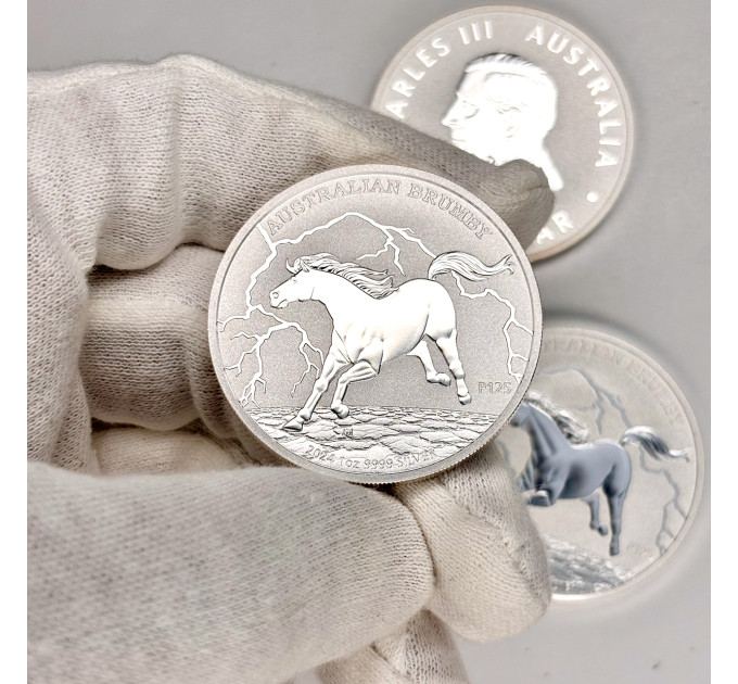 Серебряная монета 1 oz .9999 «Австралийская лошадь Брамби» 2024 Австралия