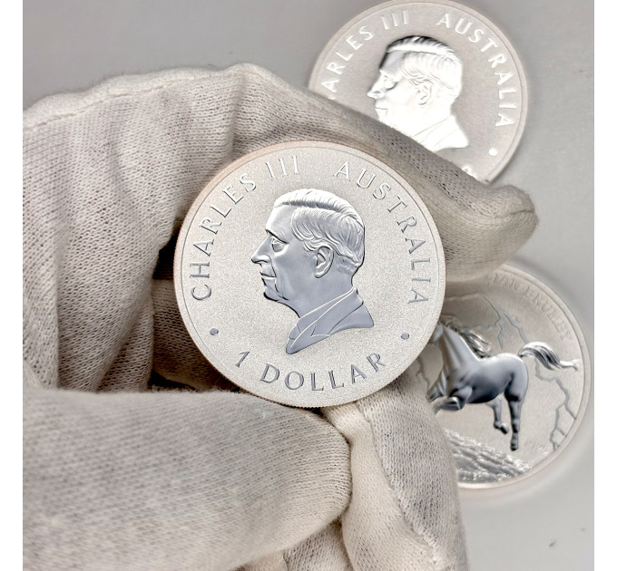 Серебряная монета 1 oz .9999 «Австралийская лошадь Брамби» 2024 Австралия